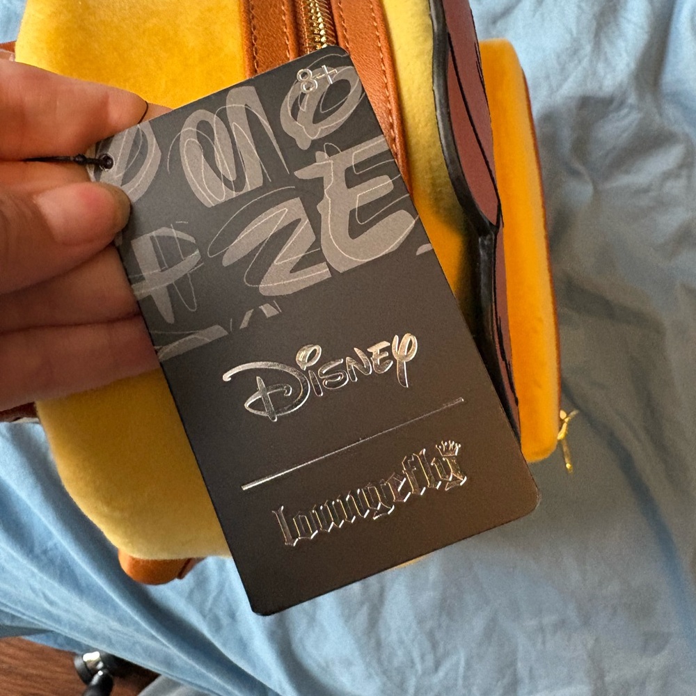 Disney Loungefly Yellow and Brown Backpack - never been used - Picture 7 of 8
